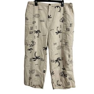 Palm Harbour Women’s Size 2X Beach Capri Wide Leg Shorts